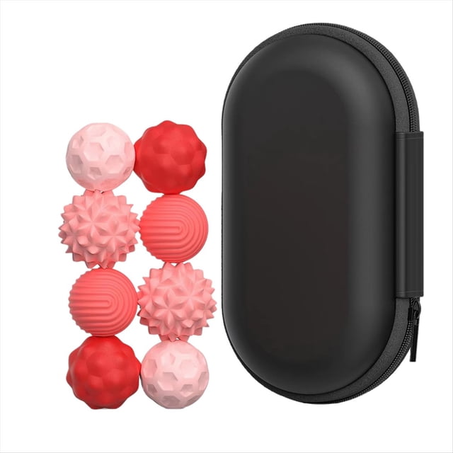 8 Bolas Sensoriales Magnéticas de Silicona, Juguete para la Ansiedad, para el Autismo, para Aliviar el Estrés y la Ansiedad, Color Rosa.