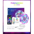 thumbnail image 4 of AOLIGEI Colorful RGBIC LED Strip Lights，20lm，14LEDs/Meters, Dual Control via APP & Remote, Party Decoration Colorful Light Strips，5M, 4 of 16