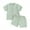 Green, variant on Musuos Kids Boys Summer Linen Outfits 6Months-5 Years Solid Color Short Sleeve Shirt and Elastic Waist Shorts 2Pcs Casual Toddler Set