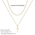 thumbnail image 2 of TINGN Cross Pendant Necklaces for Women 14k Gold Plated 18 Inch, 2 of 5