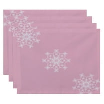 Simply Daisy 18" x 14" Falling Snow Geometric Print Placemats, Set of 4