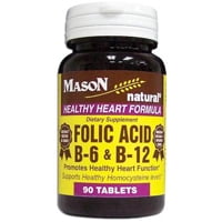 Mason naturel acide folique B-6 et B-12 comprimés - 90 Ea