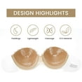thumbnail image 2 of Women's Strapless Self Adhesive Bra Reusable Backless Sticky Push Up Bra Invisible, 2 of 6