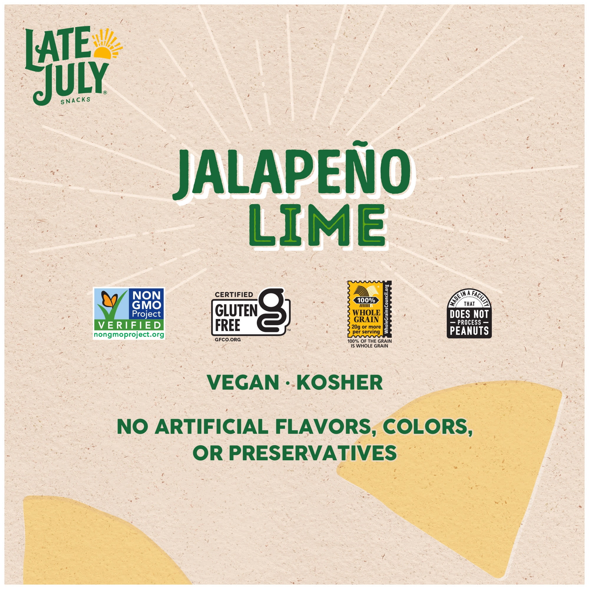 Late July Snacks Jalapeno Lime Tortilla Chips, 16-oz. Bag