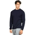 thumbnail image 2 of Thermal Top - Men's Classic Crewneck Waffle Knit Thermal Top 3XL, Navy - 1, 2 of 4
