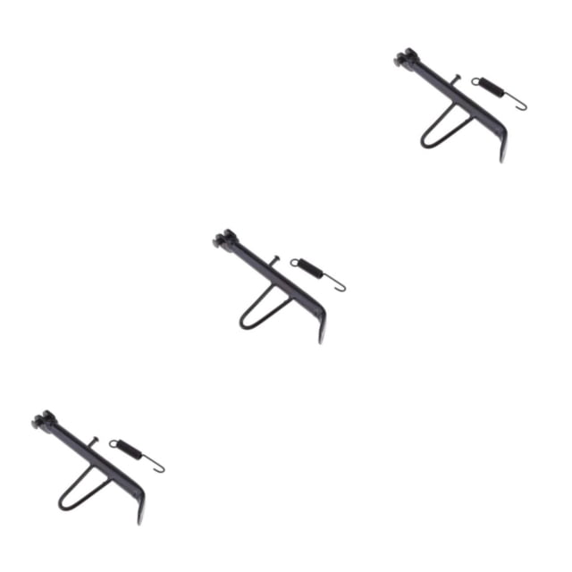 relayinert Iron-made Motorcycle Kickstand Durable Rust-resistant Easy To Install Strong Load-bearing Capacity black 17cm 3Set