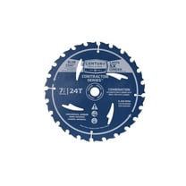 Century Drill & Tool 10103 7-1/4" 24T Contractor Series Carbide Saw Blade, Thin Kerf, Heat Resistant, Non-Stick Coating, Durable, Precise