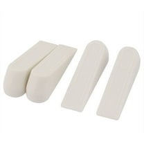 Unique Bargains Home Office Rubber Door Stopper Stop Wedges Jam Blockers White 4pcs for Home Essential