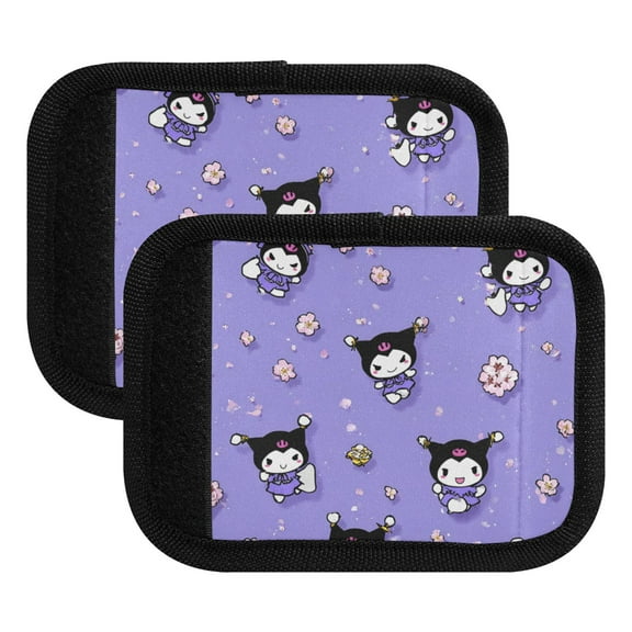 Luggage Handle Wrap for Suitcase 2 Pack Luggage Tag Identifiers for Travel Accessories Kuromi and Flower