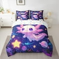 thumbnail image 2 of Manfei Cartoon Animal Axolotl 7-Piece Twin Bedding Sets,Dreamy Planet Stars Bedding Comforter Set,Kawaii Pink Salamander Sheet Sets,For Teens,Microfiber Bedroom Decor Reversible, 2 of 8