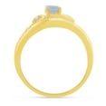 thumbnail image 5 of 10k Yellow Gold Oval White Topaz And Diamond Ring, 5 of 6