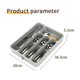 thumbnail image 5 of Silverware Tray Cutlery Tray 7-Compartments Kitchen Organizer, Metal Frame Wooden Base, Foldable Portable 2-Tier Design, for Bedroom Kitchen, High Quality Cutlery Storage, Space Saving, 5 of 9