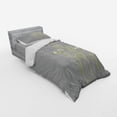 thumbnail image 3 of Ambesonne Abstract Bedding Set 4 Pcs, Nature Beauty Flower Twigs, Queen, Grey Yellow, 3 of 3