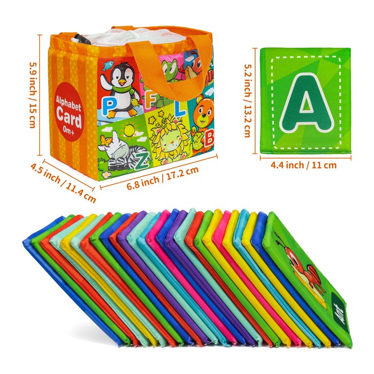 Dr.Rapeti, Soft Alphabet Cards, 26pcs, Washable & No Fading