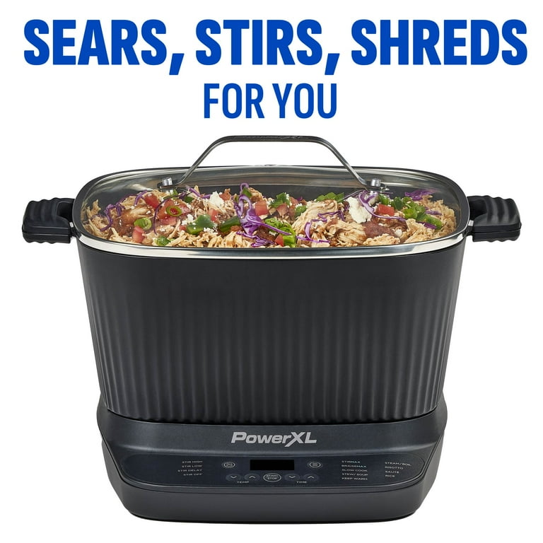 PowerXL Multi-Cooker, 7.5 Quart, Hands-Free Meals, 9 Presets