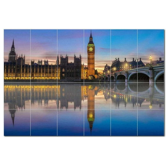 Monument Ceramic Tile Mural Kitchen Backsplash Bathroom Shower, 400920-L64