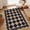 Black/Brown, variant on HIWEAVER Black/White 2' x 6' Scalloped-edge Easy Jute Runner Rug for Hallway Modern Checkered Indoor Outdoor Neutral Carpet for Patios Non Slip Washable Throw Mat for Home Decor