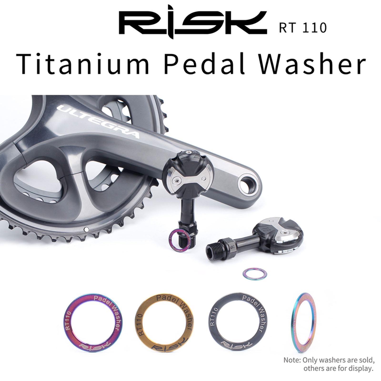 10Pcs Bicycle Pedal Spacer Crank Cycling Bike Stainless Steel Ring Washe RAS