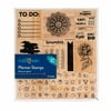 Hello Hobby Solid Brown Wood Stamp Planner Sets, 67 Stamps Arts and Craft
