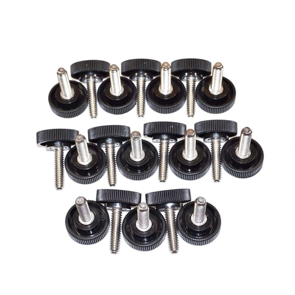 Twenty (20) 14-20 X 1 Long Stainless Steel Thumb Screws 1 Round Knurled Plastic Head