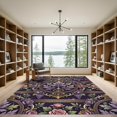 thumbnail image 2 of ODIKA 4' x 6' Machine Washable Non-Slip Area Rug, antique floral High Traffic Rug, Purple, 1133603, 2 of 7