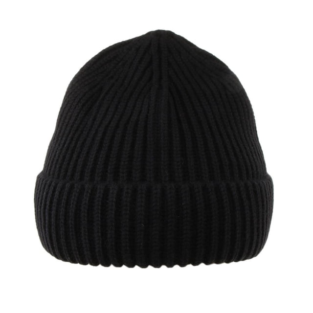 TISHITA Ribbed Knitted Unisex Ski Beanie Snow Drivers Hat Black