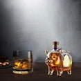 thumbnail image 4 of 11oz/320ML Pig Shape Bottles Ornaments, 3d Engraved Funny Animal Decanter Set, Art Statue Decanter Bottle, Novelty Glass Liquor Dispenser Statues, 4 of 6