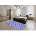 thumbnail image 5 of Ahgly Company Machine Washable Indoor Square Transitional Jeans Blue Area Rugs, 4' Square, 5 of 7