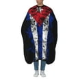 thumbnail image 2 of Cuba Cuban Flag Salon Barber Cape - Professional Hairdressing Waterproof Hair Cutting Cape With Adjustable Snap Closure-Haircut Apron For Hair Stylist And Home Use-55''X66'', 2 of 5