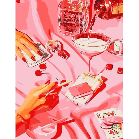 Pink Diamond Art Kits for Adults,Diamond Painting Kits for Adults Beginners,5D Diamond Painting Kits Diamond Art Diamond Dots Round Full Drill Diamond for Wall Decor&Gift