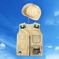 thumbnail image 3 of Chaleco y sombrero de aventura Sunnimix traje de explorador al aire libre 3-7 años, 3 of 7