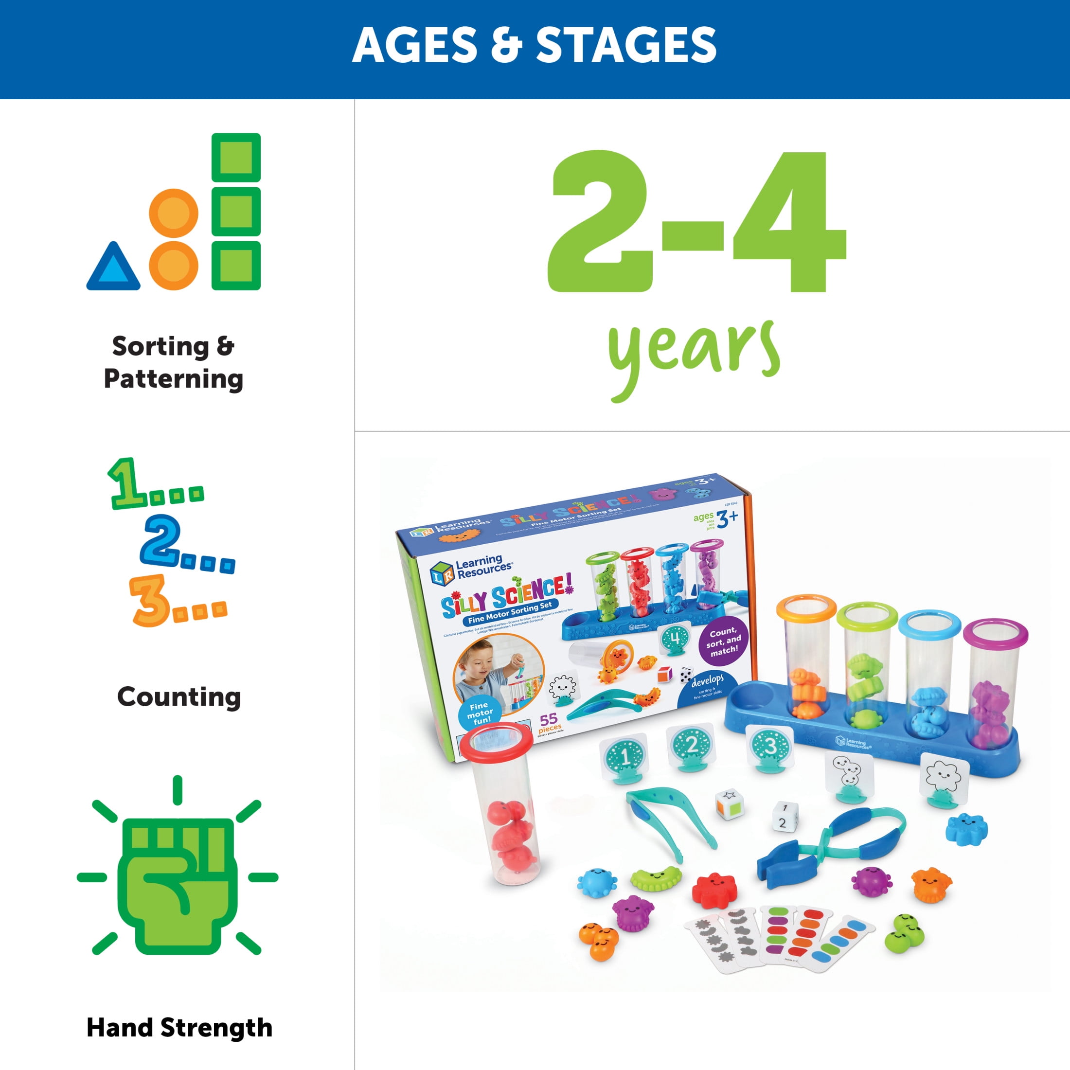 Learning Resources Silly Science Fine Motor Sorting Set - Toddler