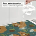 thumbnail image 5 of Yiaed Knitted Woodland Squirrel Print Highly Absorbent Microfiber Kitchen Counter Mat, Dish Drying Pad for Dishes, Utensils, Pots and Pans, Large 18" x 24", 5 of 7
