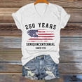 thumbnail image 2 of Womens Summer T Shirts Helii 250th Stars Stripes Casual Loose Blouses Short Sleeve Trendy Go Out Outfits for 4th of July Memorial Day S-XXL White, 2 of 4