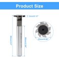 thumbnail image 4 of HUGFEGWE T Slot Cutter End Mill, Carbide t End Mill, 6 Flutes T-Slot Cutter Router Bit for Stainless Steel Copper Aluminum (25 * 3 * 90mm) CA919-80267, 4 of 5