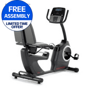 ProForm 325 CSX; Recumbent Exercise Bike with 5” Display, Built-In Tablet Holder, and Fan