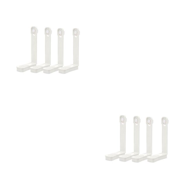 Bewildely 4 Uds. De pinzas para sábanas, pinzas para edredón de ABS fijo Invisible para el hogar, abrazaderas antideslizantes para hebillas Blanco 2piezas