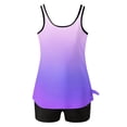 thumbnail image 7 of Womens Bathing Suits Two Piece Tank Tops Boyshorts Swimsuits High Waist Tummy Control Gradient Tankini Swimwear, S, 7 of 7