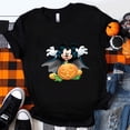 thumbnail image 1 of Funny Mickey Mouse Pumpkin Print Halloween T-shirt Black Hipster Trend Disney Women Clothes Streetwear Harajuku Fall CasualM Gao Jinjia LED, 1 of 2