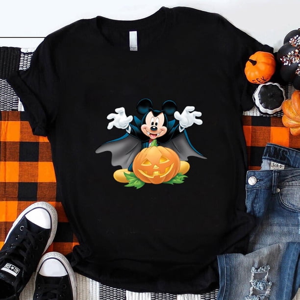 Kaus Disney Gambar Mickey dan Minnie Lucu Motif Mumi Wanita Mode Trik atau Suguhan Pakaian Lucu Halloween untuk Anak Perempuan150 Gao Jinjia LED