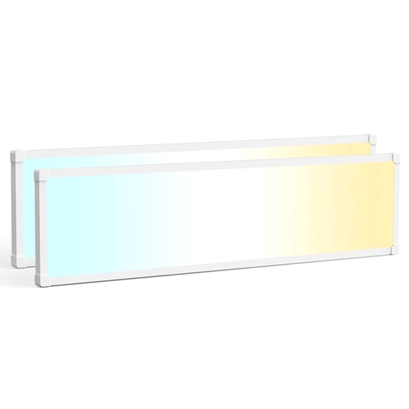 2 Pack 1x4 LED Flat Panel Light – 5500LM Ultra-Bright, Dimmable 30-50W, 3000K-6500K Adjustable, 0-10V Dimming, Slim Surface Mount Ceiling Light for Office, Home, Garage