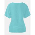 thumbnail image 4 of Womens Casual V Neck T Shirts Short Sleeve Loose Fit Summer Flowy Tops Tees, 4 of 5