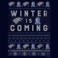 thumbnail image 2 of Junior's Game of Thrones Christmas Winter is Coming Sweater  Graphic Tee Navy Blue Large, 2 of 3