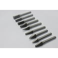 thumbnail image 2 of 9 Pcs Ensemble de Meules Rotatives en Tungstène Coupe Unique 1/4 Pouces Tige Compatible Tige 6mm, 2 of 4