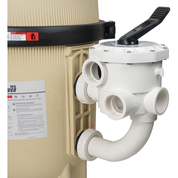 XtremepowerUS 2-Inch Threaded 7-Position Multiport Valve Replacement for Pool D.E. Filter Systems, Side Mount Backwash Valve