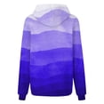 thumbnail image 5 of VEKDONE Long Sleeve Hoodie Sweatshirts for Women 2025 Clearance Sale Trendy Tie-Dye Drawstring Blouse with Pockets Teen Girl Outdoor Y2K Sweatshirt Purple S, 5 of 5