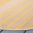 thumbnail image 3 of Safavieh Courtyard Caroline Striped Indoor/Outdoor Area Rug, Gold/Beige, 6'7" x 6'7" Round, 3 of 9