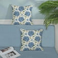 thumbnail image 4 of Spring Floral Pillow Covers 16x16 Pack of 2 Blue Hydrangea Flower Throw Pillow Covers Decoration,Summer Holiday Decor Pillowcase Rustic Farmhouse Linen Cushion Case for Home Couch Sofa Outdoor, 4 of 6