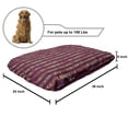 thumbnail image 2 of Abstract Pet Bed, Vintage Repeating Motif with Vertical Order Direction Pointers Pattern, Resistant Pad for Dogs and Cats Cushion with Removable Cover, 24" x 39", Plum and Burnt Sienna, by Ambesonne, 2 of 4