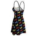 thumbnail image 5 of Balloon Dogs, Black Background Sleeveless Dresses Slip Dress Women's Dresses Dresses For Womens, 5 of 6